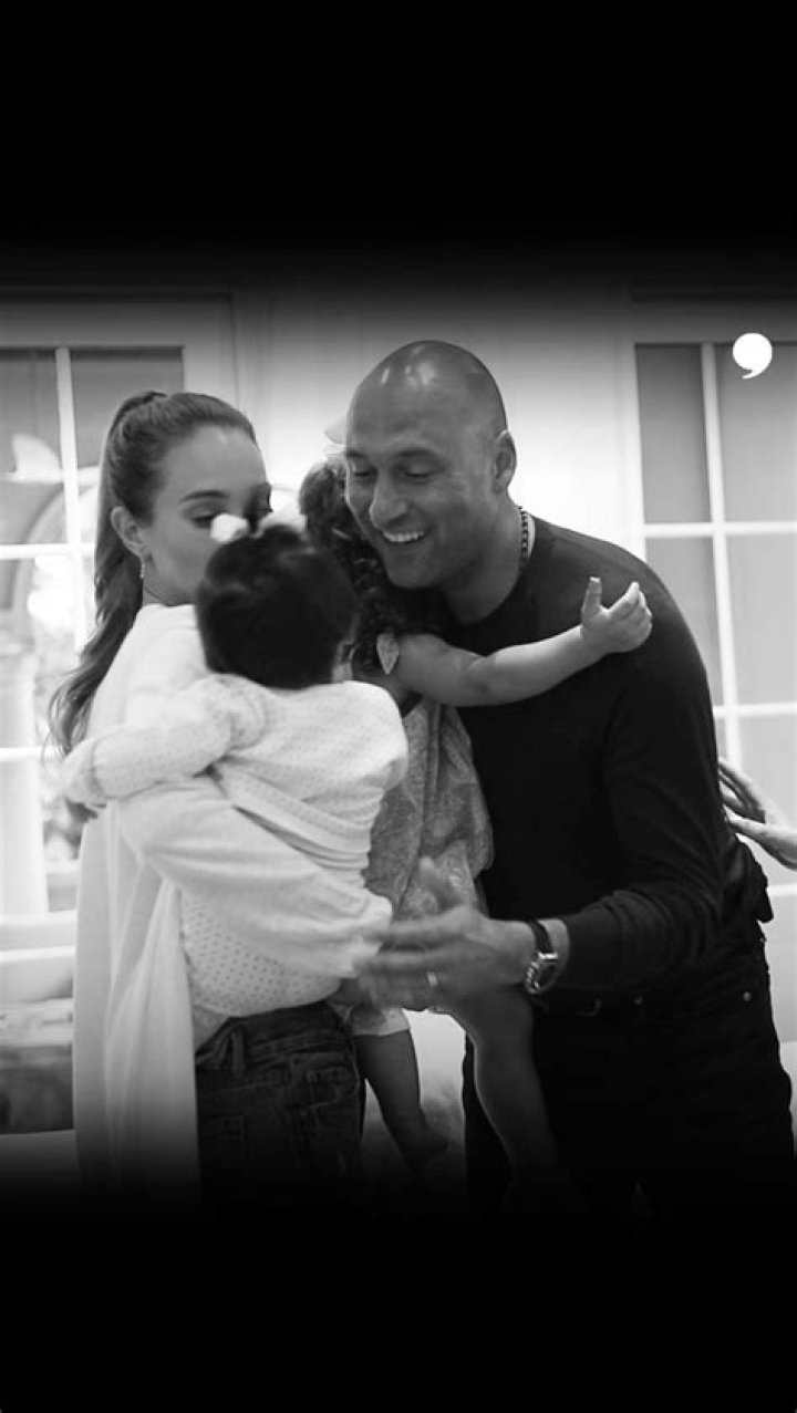 Derek Jeter gave fans a rare glimpse of his daughters, Bella and Story, after he learned he was
